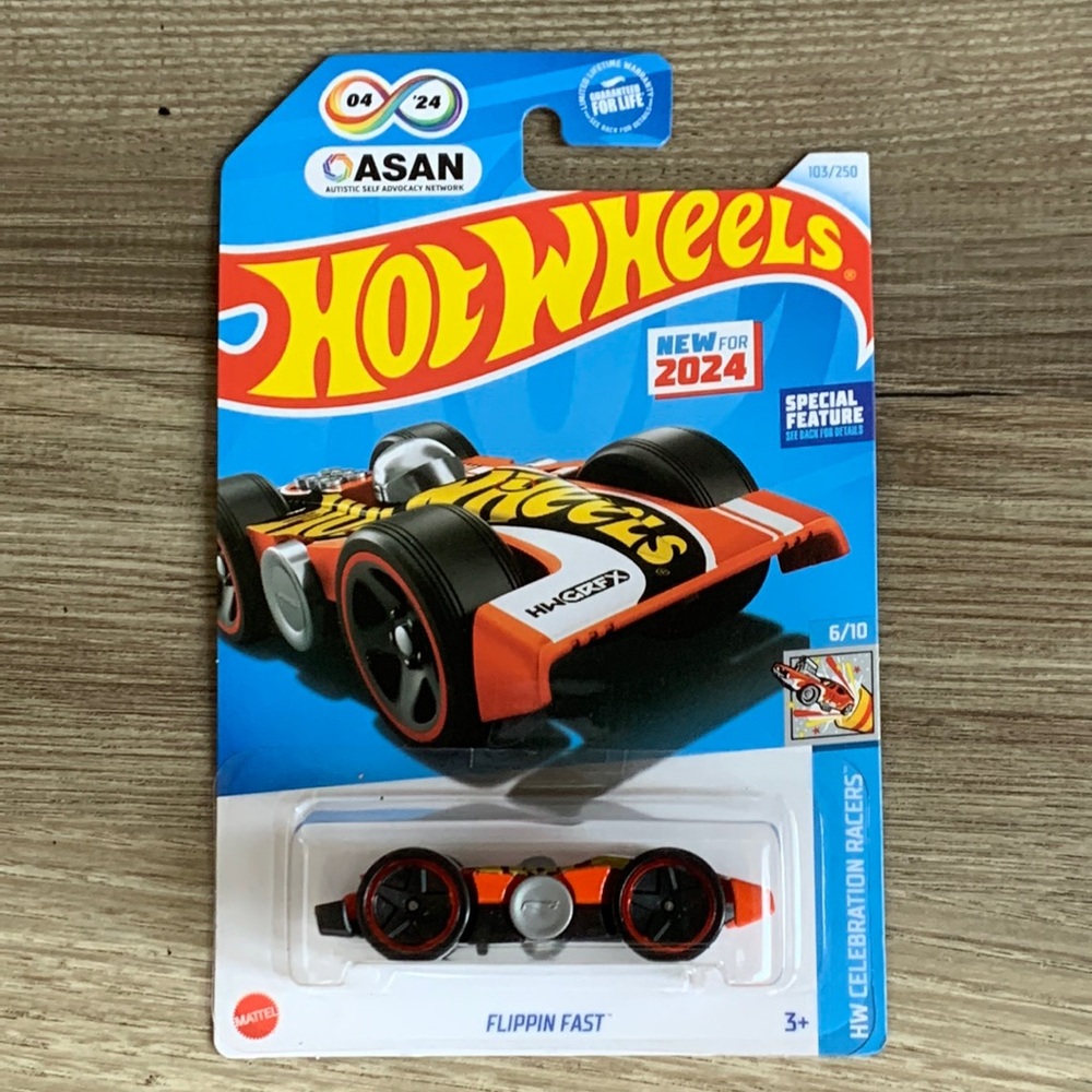 Hot Wheels Flippin Fast Race Car Hotwheels Racing Fidget Spinner Racer 2025 ASAN